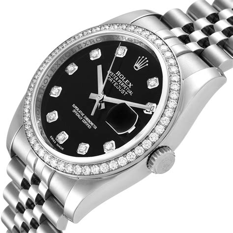 men's rolex datejust 36|rolex 36 diamond bezel.